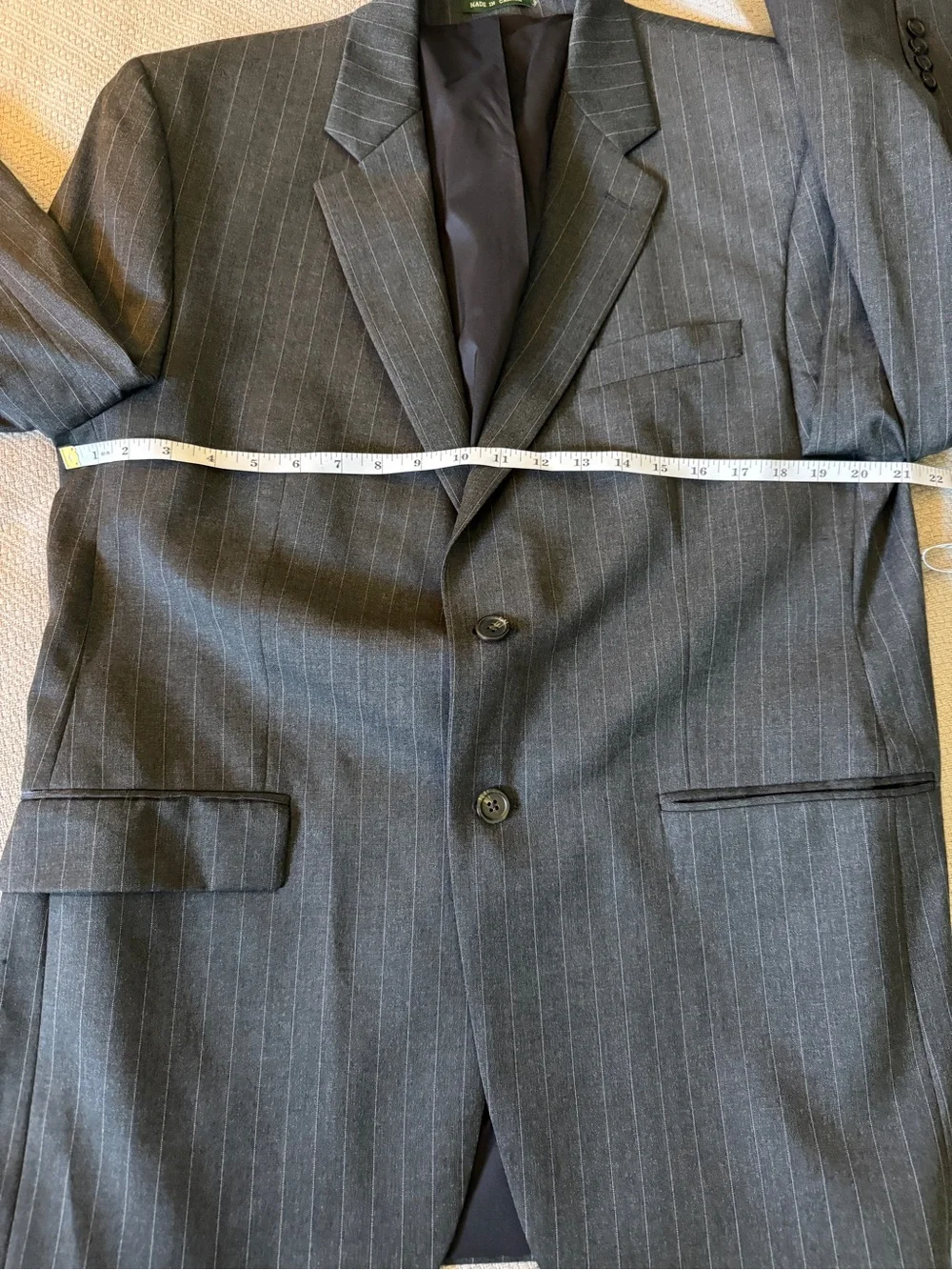 Ralph Ralph Lauren Blazer Jacket Men's 42R 100% Wool Pinstriped Gray Canada